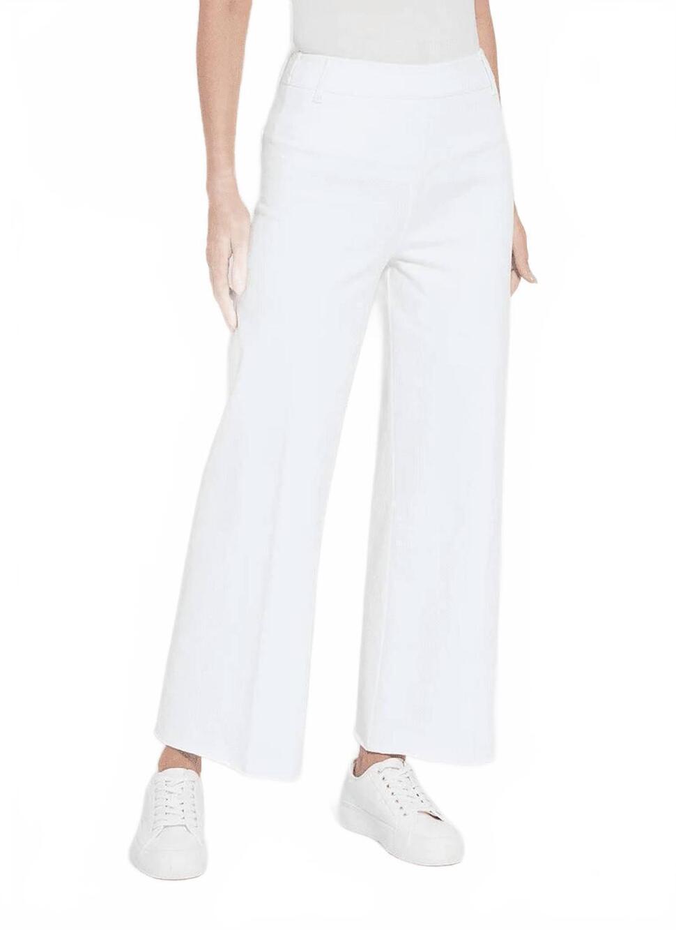 NEW LYSSE erin high waist wide leg jeans in white